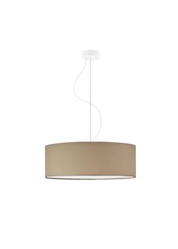 Beżowa lampa wisząca do salonu z tkaninowym kloszem HAJFA fi - 50 cm - kolor beżowy ze sklepu Lysne w kategorii Lampy wiszące - zdjęcie 181849914