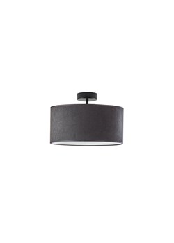 Czarna lampa przysufitowa do jadalni WENECJA VELUR fi - 30 cm kolor czarny ze sklepu Lysne w kategorii Lampy sufitowe - zdjęcie 181850754