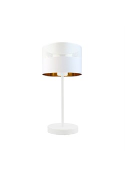 Biała lampka stołowa glamour NICEA GLAM ze sklepu Lysne w kategorii Lampy stołowe - zdjęcie 181851033