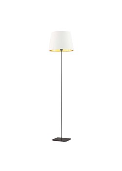 Czarna lampa podłogowa do sypialni PALERMO GOLD z białym abażurem ze złotym wnętrzem ze sklepu Lysne w kategorii Lampy podłogowe - zdjęcie 181851831