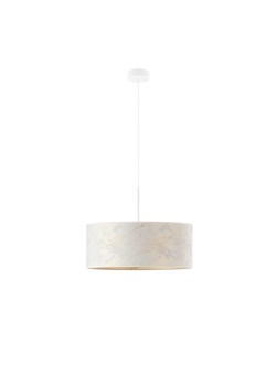 Elegancka lampa wisząca z abażurem do salonu  SINTRA MARMUR fi - 50 cm - kolor biały ze sklepu Lysne w kategorii Lampy wiszące - zdjęcie 181853873