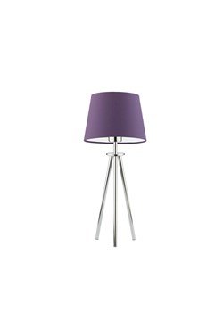 Trójnożna lampka nocna w stylu art deco z fioletowym abażurem BERGEN ze sklepu Lysne w kategorii Lampy stołowe - zdjęcie 181853933