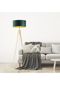 Drewniana lampa stojąca w stylu urban jungle HAITI GOLD ze sklepu Lysne w kategorii Lampy podłogowe - zdjęcie 181854520