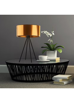 Designerska lampa stołowa czarno-miedziana SIERRA MIRROR ze sklepu Lysne w kategorii Lampy stołowe - zdjęcie 181856173