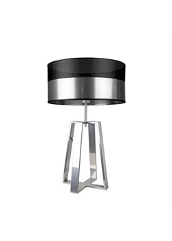 Srebrna lampa stołowa do salonu glamour THOR GLAM ze sklepu Lysne w kategorii Lampy stołowe - zdjęcie 181856392