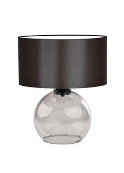 Klasyczna lampa stołowa ze szkła z brązowym abażurem LUTON ze sklepu Lysne w kategorii Lampy stołowe - zdjęcie 181857793