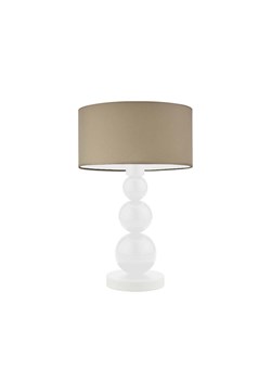 Biała lampa na stolik z beżowym kloszem HONOLULU ze sklepu Lysne w kategorii Lampy stołowe - zdjęcie 181857862