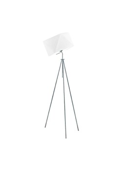 Srebrna lampa podłogowa trójnóg z białym abażurem HAVANA ze sklepu Lysne w kategorii Lampy podłogowe - zdjęcie 181859034