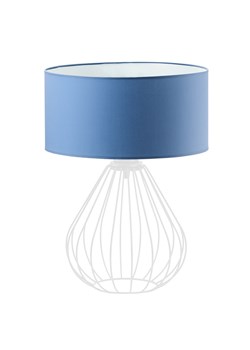 Biała lampka nocna z błękitnym kloszem LUKKA ze sklepu Lysne w kategorii Lampy stołowe - zdjęcie 181859062