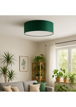 Elegancki plafon sufitowy do salonu w kolorze butelkowej zieleni DUBAJ fi - 60 cm ze sklepu Lysne w kategorii Lampy sufitowe - zdjęcie 181859870