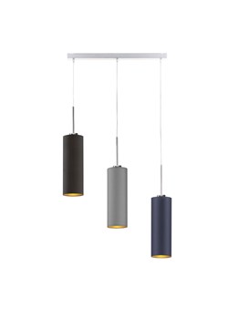 Potrójna lampa wisząca BORNEO GOLD z chromowanymi elementami ze sklepu Lysne w kategorii Lampy wiszące - zdjęcie 181860764