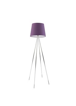 Chromowana lampa stojąca na 4 nóżkach z fioletowym kloszem PANAMA ze sklepu Lysne w kategorii Lampy podłogowe - zdjęcie 181861230