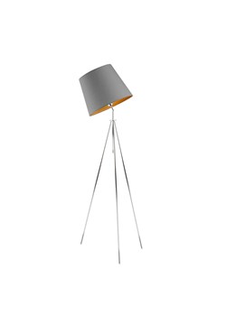 Skandynawska lampa podłogowa do sypialni z abażurem OSLO GOLD ze sklepu Lysne w kategorii Lampy podłogowe - zdjęcie 181862102