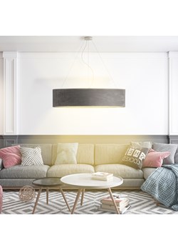 Designerska lampa wisząca PORTO VELUR fi - 100 cm - kolor szary ze sklepu Lysne w kategorii Lampy wiszące - zdjęcie 181862844