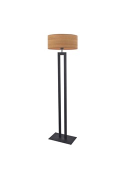 Czarna lampa stojąca do salonu KALIFORNIA ECO z designerskim kloszem w kolorze dąb sonoma ze sklepu Lysne w kategorii Lampy podłogowe - zdjęcie 181863274