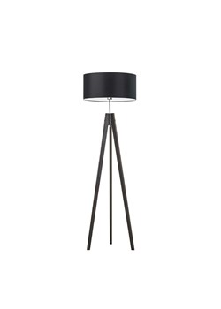 Czarna lampa stojąca z drewna na trójnogu do salonu HAITI - id: 5351 - marki Ciekot Partners Sp. Z O. O. - 181863871 Czarna lampa stojąca z drewna na trójnogu do salonu HAITI ze sklepu Lysne w kategorii Lampy podłogowe - zdjęcie 181863871