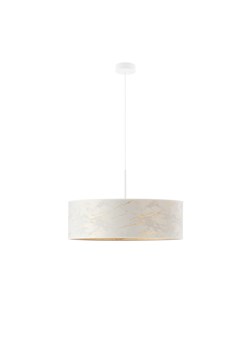 Designerski zwis z marmurowym abażurem SINTRA MARMUR fi - 60 cm - kolor biały ze sklepu Lysne w kategorii Lampy wiszące - zdjęcie 181864044