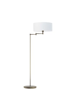 Biało złota lampa stojąca glamour CANCUN z regulowanym ramieniem do czytania ze sklepu Lysne w kategorii Lampy podłogowe - zdjęcie 181864133