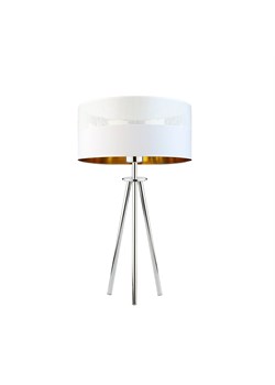 Biała lampa stołowa do sypialni glamour ALTA GLAM ze sklepu Lysne w kategorii Lampy stołowe - zdjęcie 181864861
