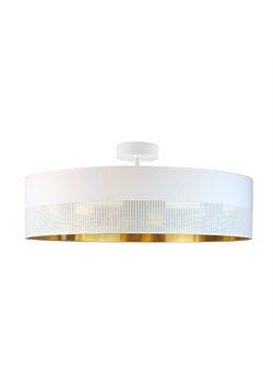 Lampa sufitowa do jadalni WENECJA GLAM fi - 60 cm kolor biały ze złotym wnętrzem z ażurem ze sklepu Lysne w kategorii Lampy sufitowe - zdjęcie 181865061
