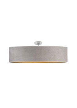 Lampa sufitowa w stylu skandynawskim GRENADA VELUR  fi - 80 cm - kolor szary ze złotym wnętrzem ze sklepu Lysne w kategorii Lampy sufitowe - zdjęcie 181866580