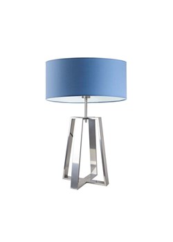 Srebrna lampa stołowa do pokoju dziecięcego THOR z niebieskim abażurem ze sklepu Lysne w kategorii Lampy dziecięce - zdjęcie 181866813