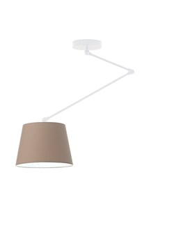 Biało-beżowa lampa wisząca z regulacją kąta padania światła JUMA ze sklepu Lysne w kategorii Lampy wiszące - zdjęcie 181867134