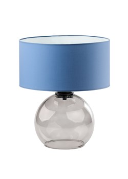 Szklana lampka nocna z niebieskim abażurem LUTON ze sklepu Lysne w kategorii Lampy stołowe - zdjęcie 181867804