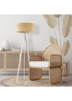 Drewniana lampa stojąca na 3 nogach w stylu boho HAITI BOHO - id: 12081 - marki Ciekot Partners Sp. Z O. O. - 181868154 Drewniana lampa stojąca na 3 nogach w stylu boho HAITI BOHO ze sklepu Lysne w kategorii Lampy podłogowe - zdjęcie 181868154