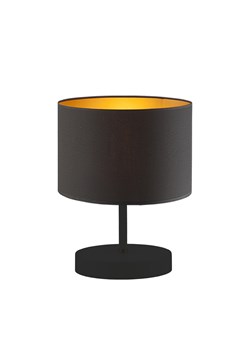 Minimalistyczna lampa stołowa z czarnym abażurem AWINION GOLD ze sklepu Lysne w kategorii Lampy stołowe - zdjęcie 181868221
