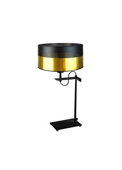 Designerska lampka nocna do czytania w sypialni ALASKA GLAM czarno - złota ze sklepu Lysne w kategorii Lampy stołowe - zdjęcie 181868320