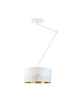 Biała lampa sufitowa na wysięgniku NEWA GLAM w stylu glamour ze sklepu Lysne w kategorii Lampy sufitowe - zdjęcie 181868360