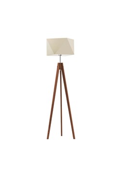 Klasyczna lampa stojąca do sypialni LAGOS z drewnianą podstawą ze sklepu Lysne w kategorii Lampy podłogowe - zdjęcie 181868382