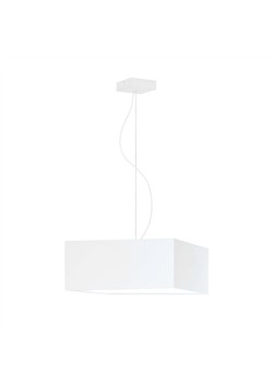 Biała kwadratowa lampa wisząca do salonu SANGRIA - kolor biały ze sklepu Lysne w kategorii Lampy wiszące - zdjęcie 181868452