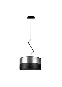 Dekoracyjna lampa sufitowa nad stół czarno-srebrna glamour LOZANNA GLAM fi - 40 cm ze sklepu Lysne w kategorii Lampy sufitowe - zdjęcie 181868490