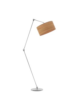 Lampa podłogowa z dębowym kloszem i regulowanym ramieniem BARI ECO ze sklepu Lysne w kategorii Lampy podłogowe - zdjęcie 181870340