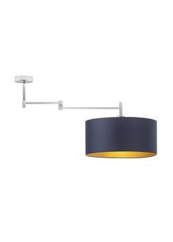 Chromowana lampa sufitowa na ruchomym ramieniu RANGUN GOLD z abażurem ze złotym wnętrzem ze sklepu Lysne w kategorii Lampy sufitowe - zdjęcie 181870731