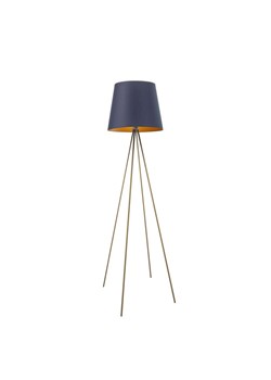 Złota lampa stojąca z abażurem ze złotym wnętrzem w stylu glamour PANAMA GOLD ze sklepu Lysne w kategorii Lampy podłogowe - zdjęcie 181870912