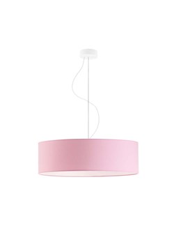 Biała lampa wisząca do pokoju dziecięcego HAJFA fi - 60 cm - kolor jasny różowy ze sklepu Lysne w kategorii Lampy dziecięce - zdjęcie 181871014