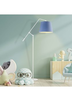 Biała lampa stojąca dla dzieci z niebieskim kloszem FOYA ze sklepu Lysne w kategorii Lampy dziecięce - zdjęcie 181872183