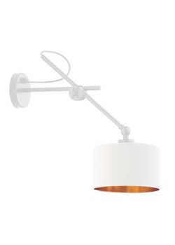 Biała lampa ścienna na wysięgniku ruchomym HAMILTON GOLD ze sklepu Lysne w kategorii Lampy ścienne - zdjęcie 181873513