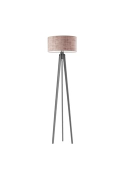 Drewniana lampa podłogowa z welurowym abażurem MIAMI VELUR ze sklepu Lysne w kategorii Lampy podłogowe - zdjęcie 181874020
