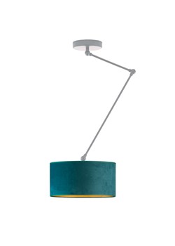 Srebrna lampa sufitowa z regulowanym kloszem NEWA VELUR - id: 12049 - marki Ciekot Partners Sp. Z O. O. - 181874281 Srebrna lampa sufitowa z regulowanym kloszem NEWA VELUR ze sklepu Lysne w kategorii Lampy sufitowe - zdjęcie 181874281