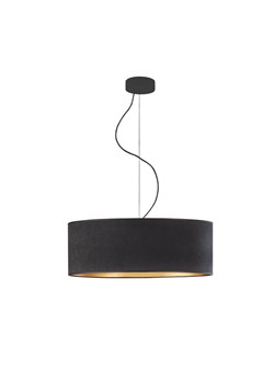 Regulowana lampa wisząca nad stół HAJFA VELUR fi - 50 cm kolor czarny ze złotym wnętrzem ze sklepu Lysne w kategorii Lampy wiszące - zdjęcie 181874371
