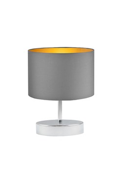 Abażurowa lampka nocna AWINION GOLD w kolorze szarym ze sklepu Lysne w kategorii Lampy stołowe - zdjęcie 181874993