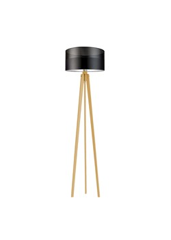 Drewniana lampa stojąca do salonu MIAMI GLAM na trójnogu ze sklepu Lysne w kategorii Lampy podłogowe - zdjęcie 181875542