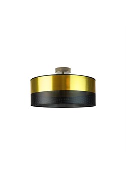 Lampa sufitowa WENECJA GLAM fi - 40 cm - kolor złoty z czarnym ażurem ze sklepu Lysne w kategorii Lampy sufitowe - zdjęcie 181877802