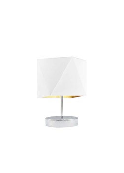 Biała lampa stołowa do salonu glamour ASADENA GOLD ze sklepu Lysne w kategorii Lampy stołowe - zdjęcie 181880240