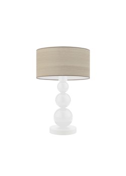 Biała lampa stołowa z abażurem w kolorze bielonego dębu HONOLULU ECO ze sklepu Lysne w kategorii Lampy stołowe - zdjęcie 181880243