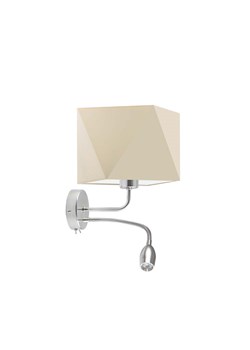 Geometryczna lampa ścienna LED z kremowym kloszem KENT ze sklepu Lysne w kategorii Lampy ścienne - zdjęcie 181880842